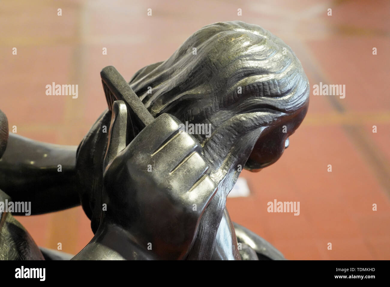 close up details of a bronze Sculpture by Mario Aguirre Roa at the ...