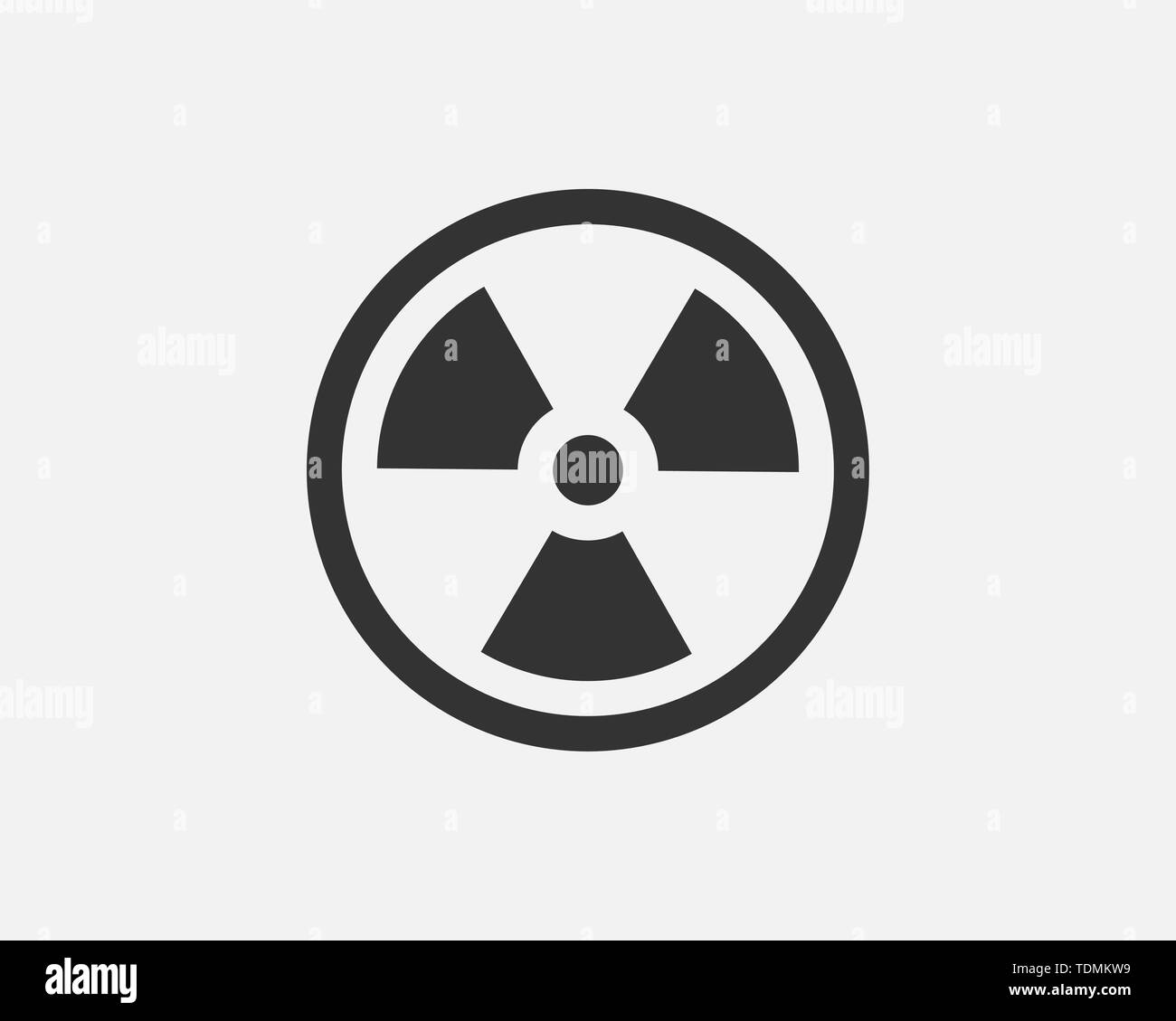 Radiation icon vector. Warning radioactive sign danger symbol Stock ...