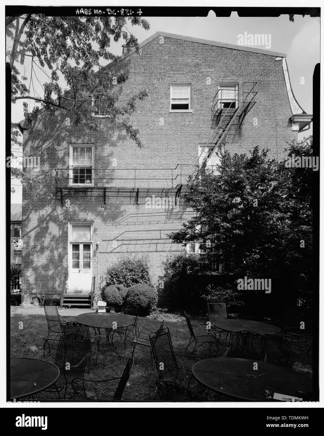 Partial view of west elevation showing the section nearest the front of the house, with scale - Sewall-Belmont House, 144 Constitution Avenue, Northeast, Washington, District of Columbia, DC Stock Photo
