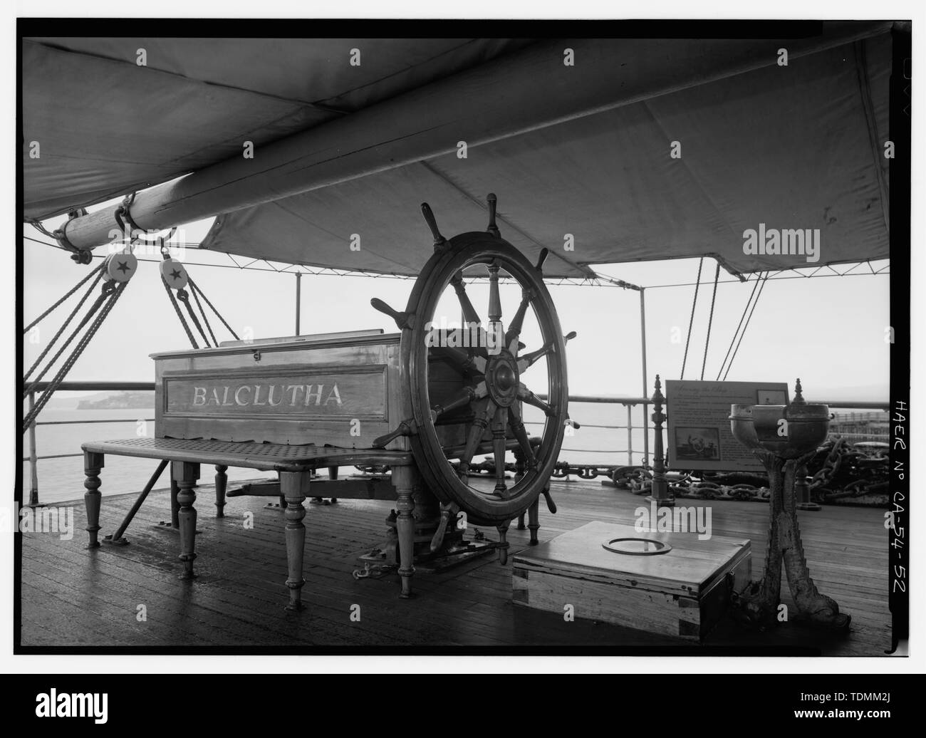 Patent steering gear, hatch and steering compass binnacle, view from