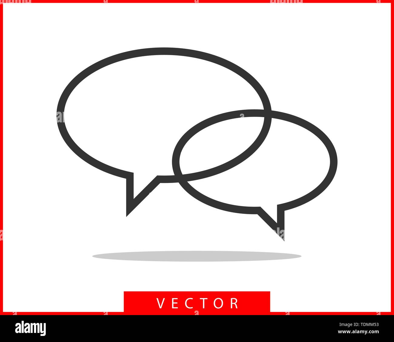 Talk bubble speech icon. Blank empty bubbles vector design elements ...
