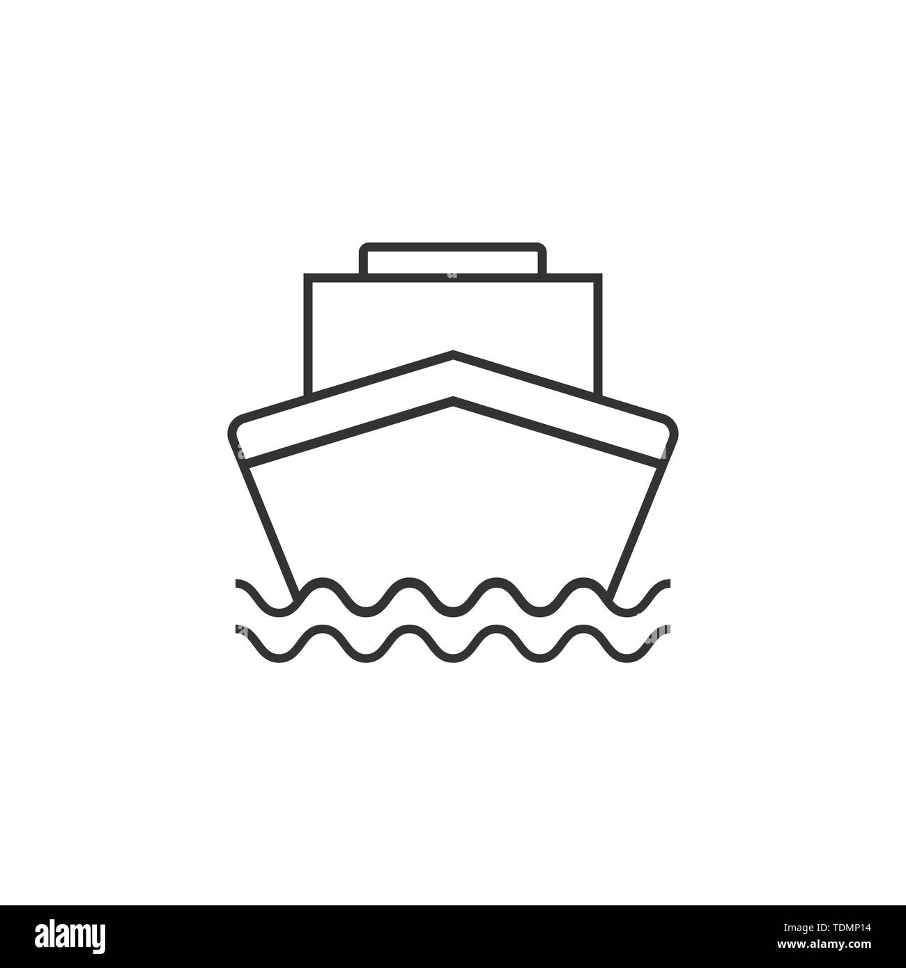 flat design. Boat, sail, sailing, ship yacht icon Vector illustration ...