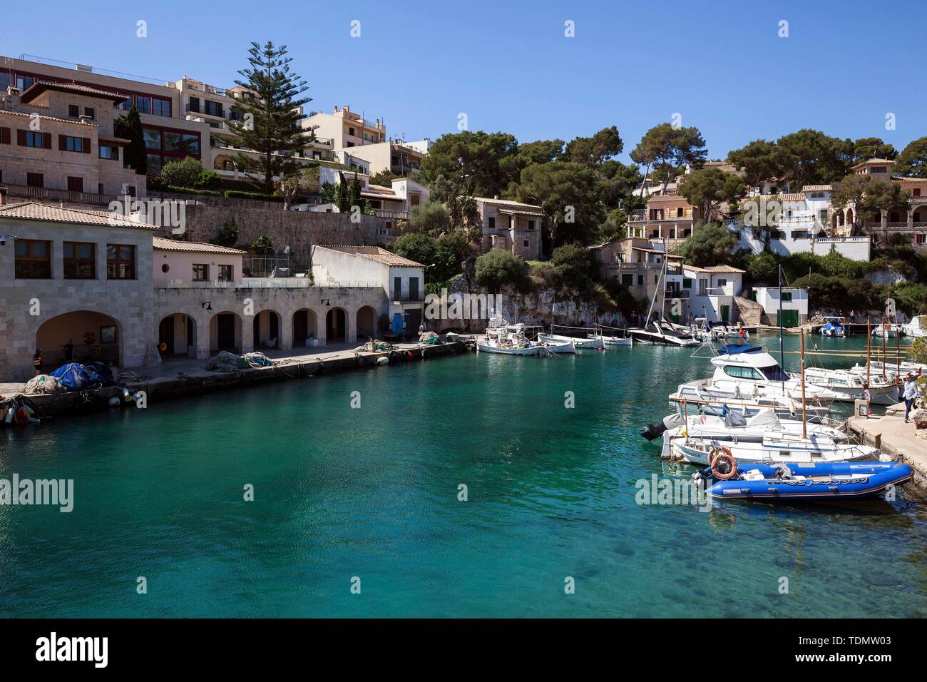 Fishing Boats In The Port Of Cala Figuera Majorca Balearic Islands 