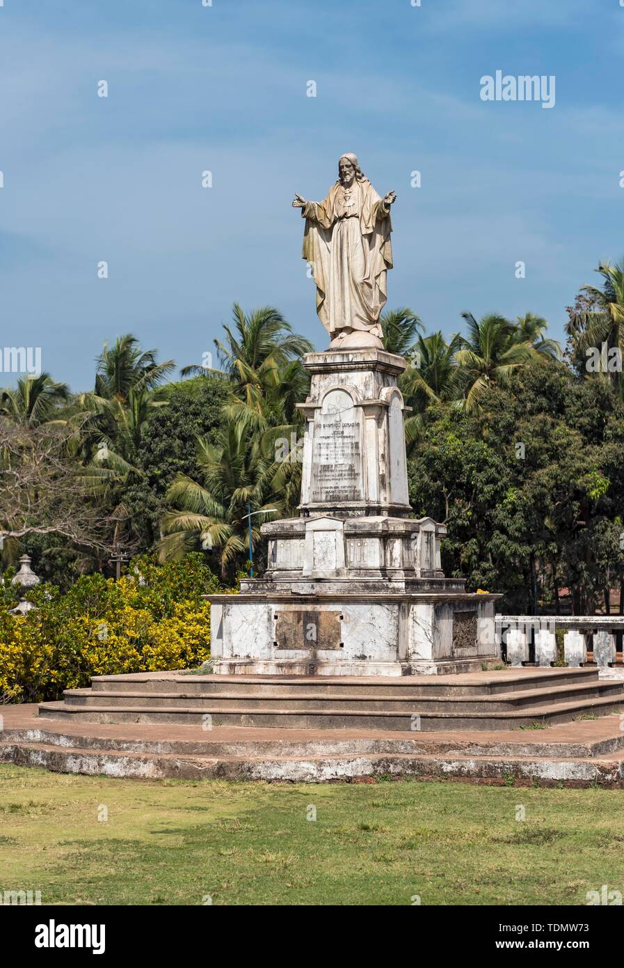 Statue of Sacred Heart of Jesus opposite the Se Cathedral, Old Goa