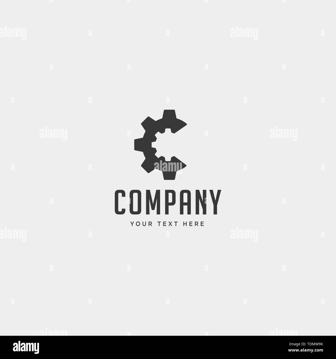 gear c logo engineering factory vector icon element isolated Stock ...