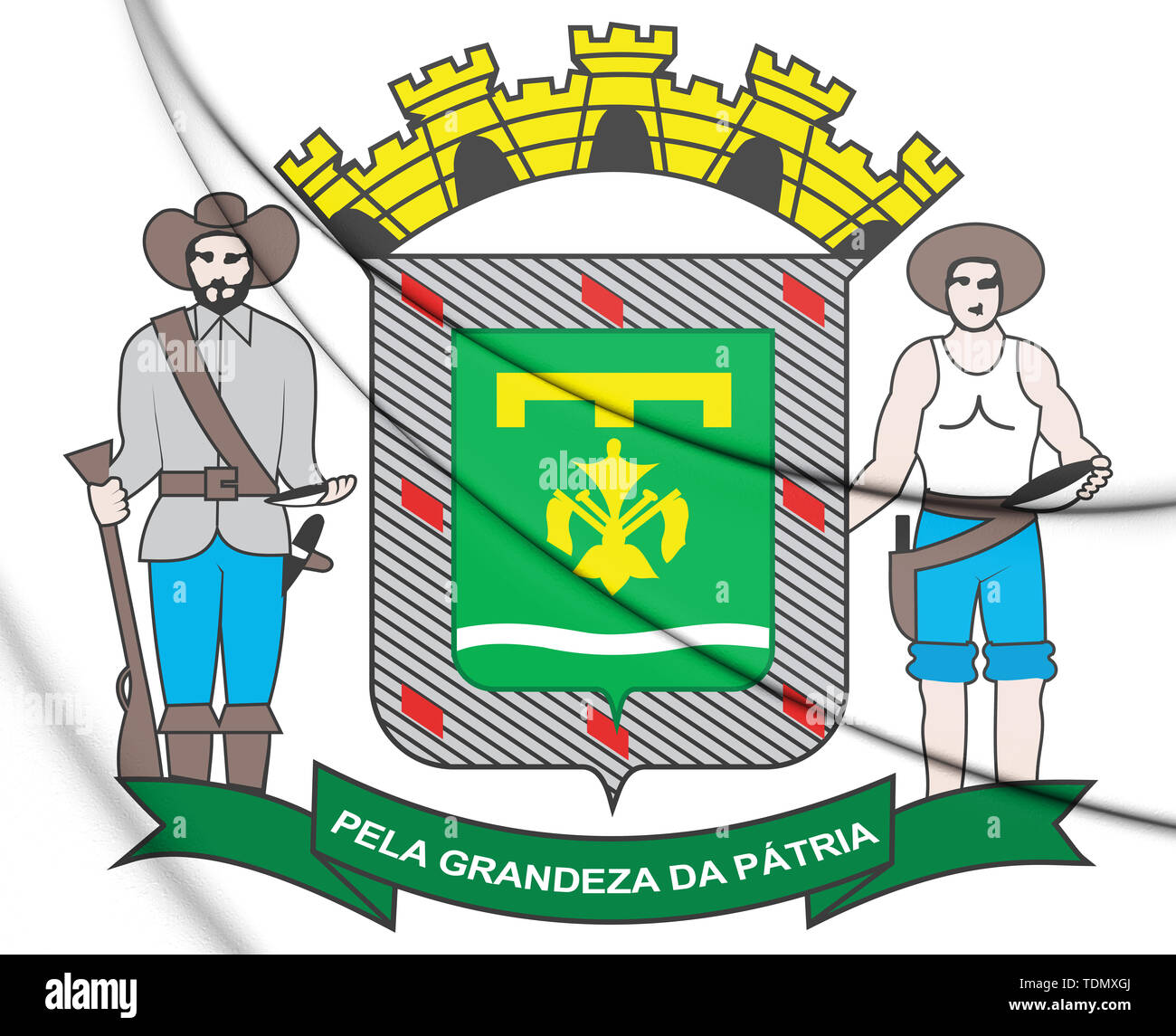 3D Goiania coat of arms (Goias), Brazil. 3D Illustration. Stock Photo