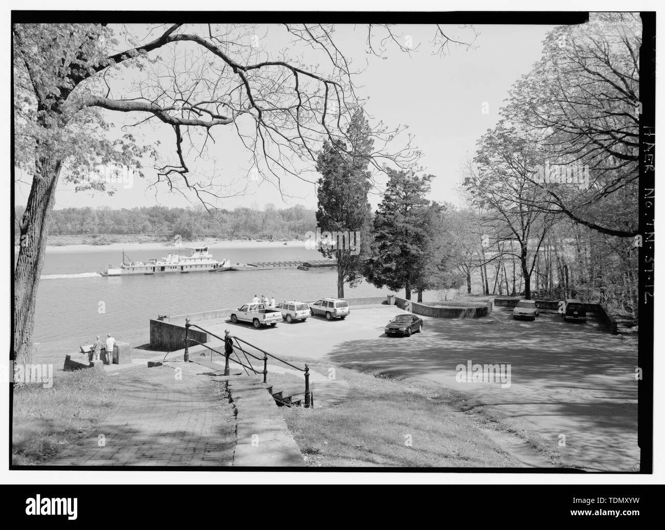Pittsburg landing on the tennessee river Black and White Stock Photos ...