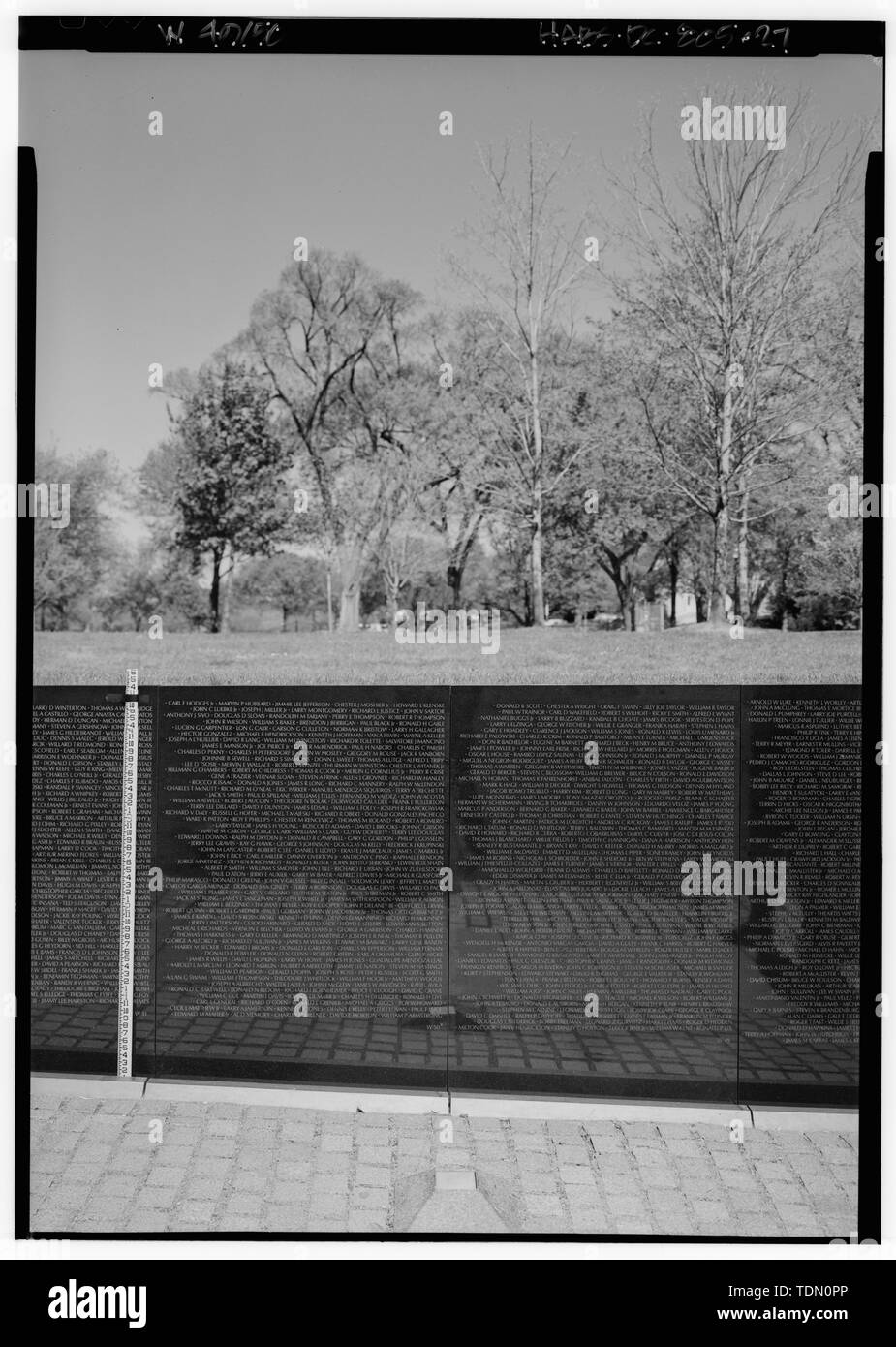 Panels W50 and W49. - Vietnam Veterans Memorial, West Potomac Park, Washington, District of Columbia, DC Stock Photo