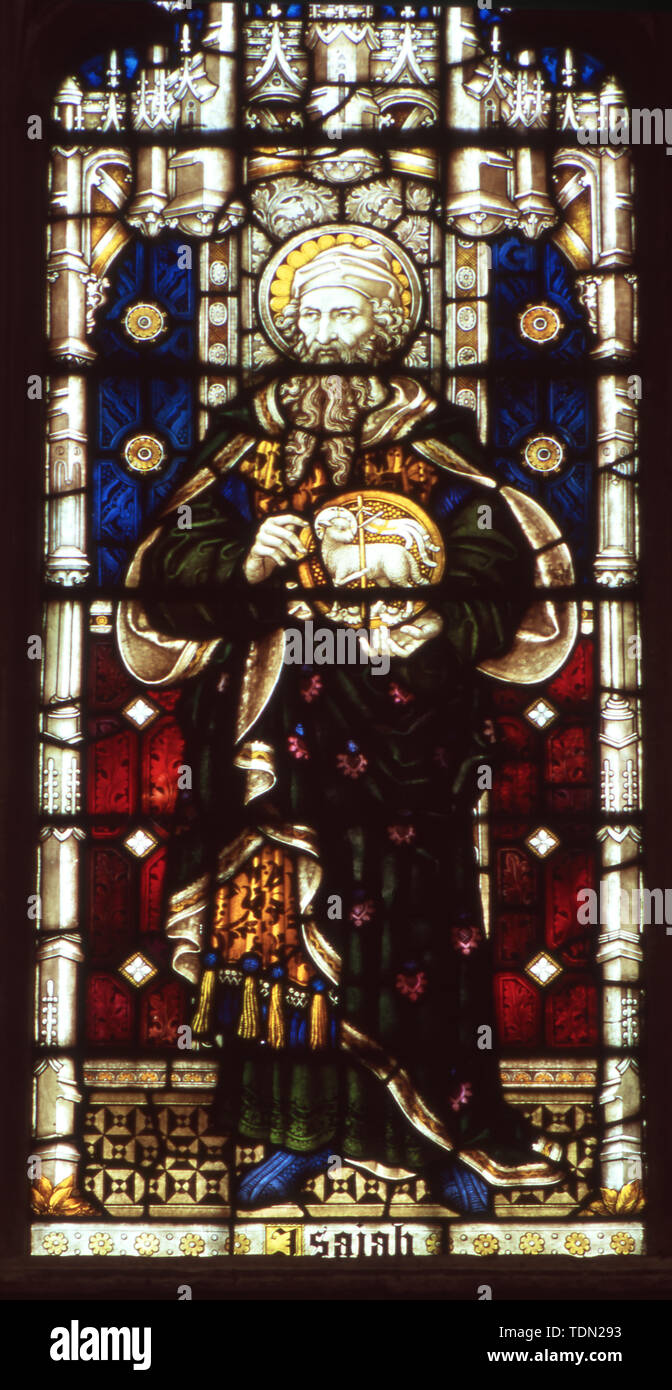 Stained glass window, Isaiah, St Edmundsbury Cathedral Stock Photo - Alamy