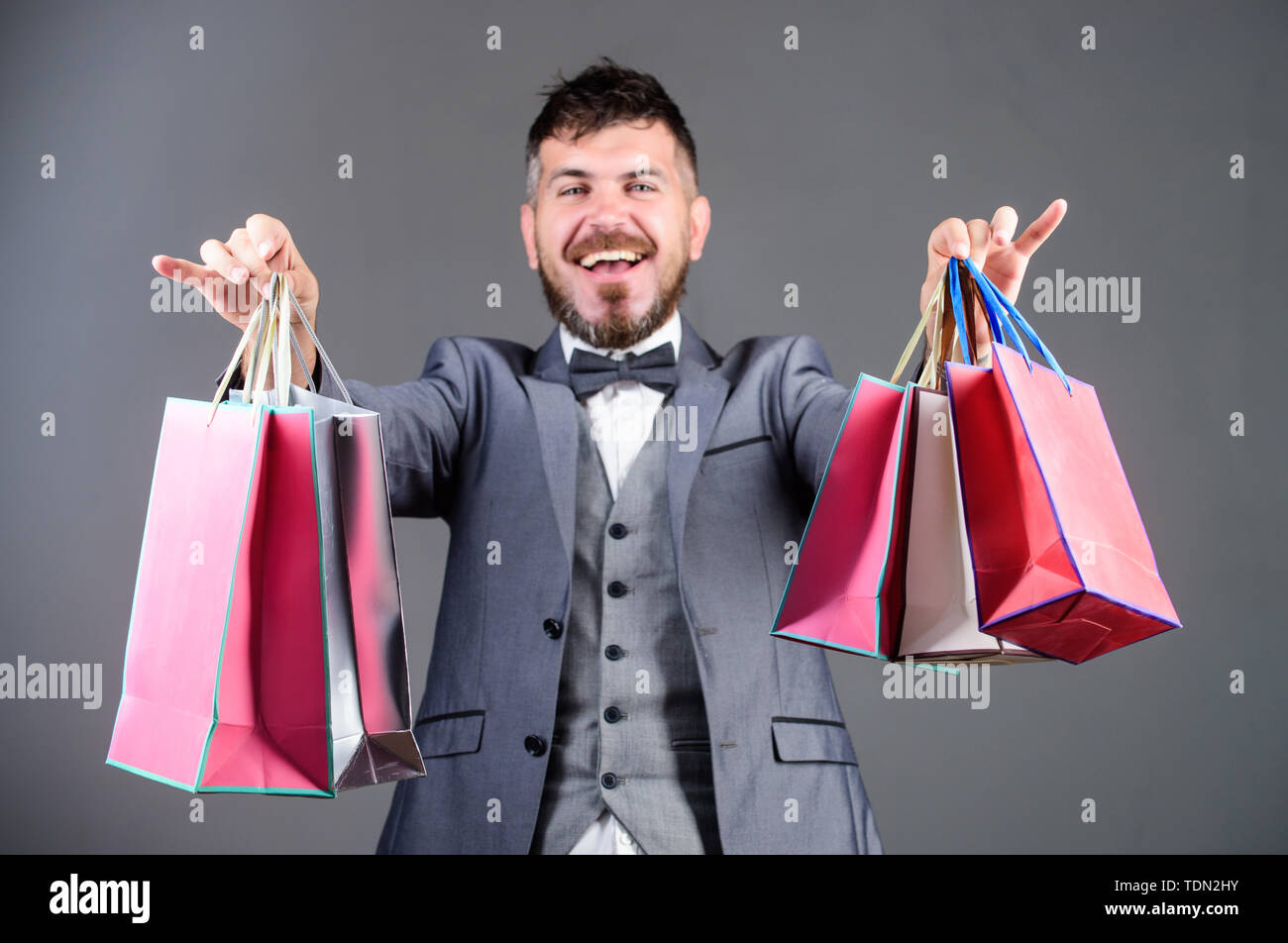 online shopping bag man