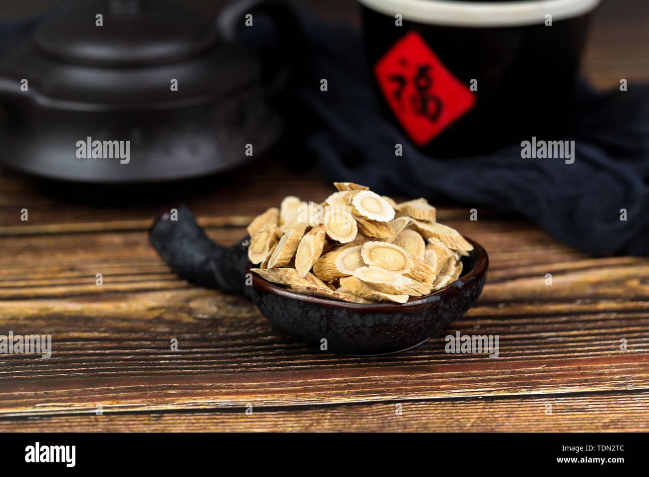 Astragalus Chinese herbal medicine Astragalus tablets Stock Photo