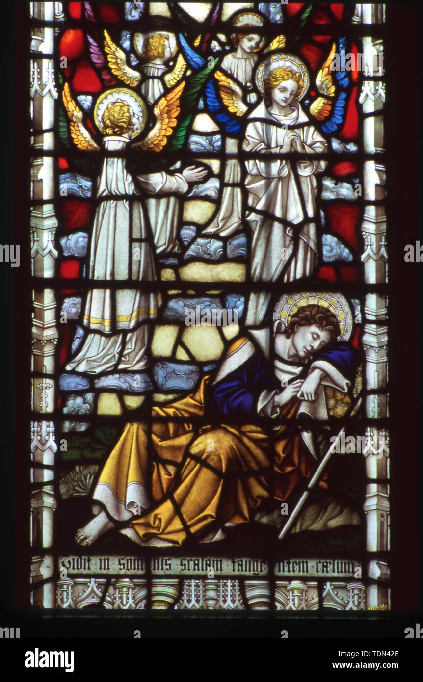Stained glass window, Jacob, Jacob's Ladder, Genesis 2812, St