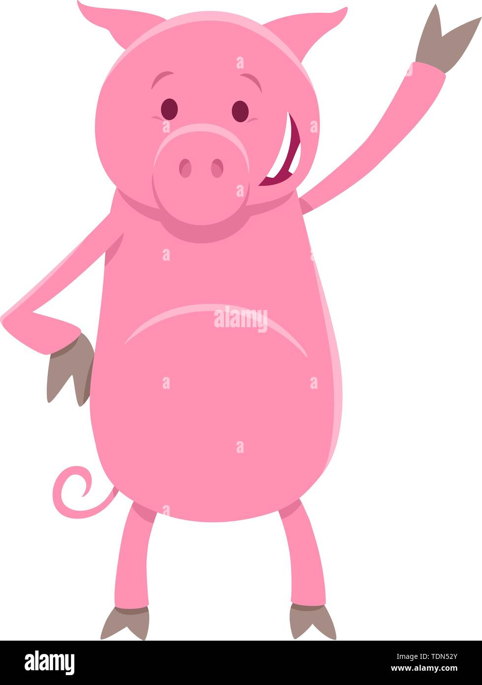 Cartoon Illustration Of Cute Pig Or Piglet Farm Animal Character Stock Vector Image Art Alamy