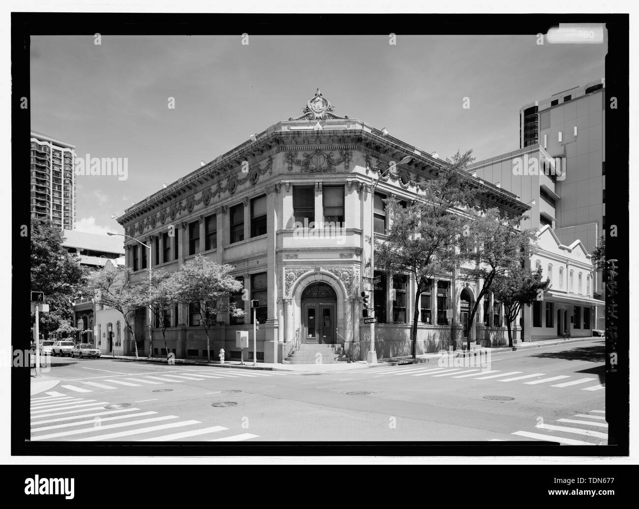 Perspective view of southeast and southwest elevations - Merchant and ...