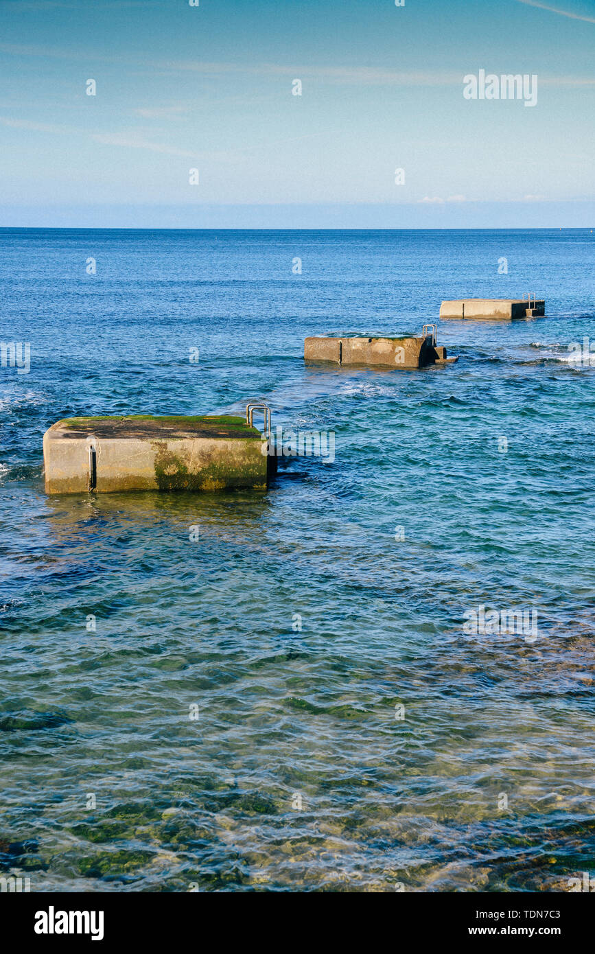 Green Ocean Portugal, ideal for a book cover. Stock Photo