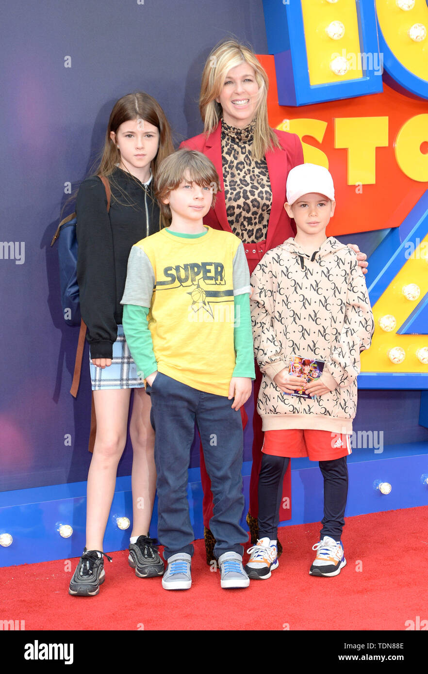 Photo Must Be Credited ©Alpha Press 078237 16/06/2019 Kate Garraway and daughter Darcey and Son William Toy Story 4 European Premiere at Leicester Square London Stock Photo