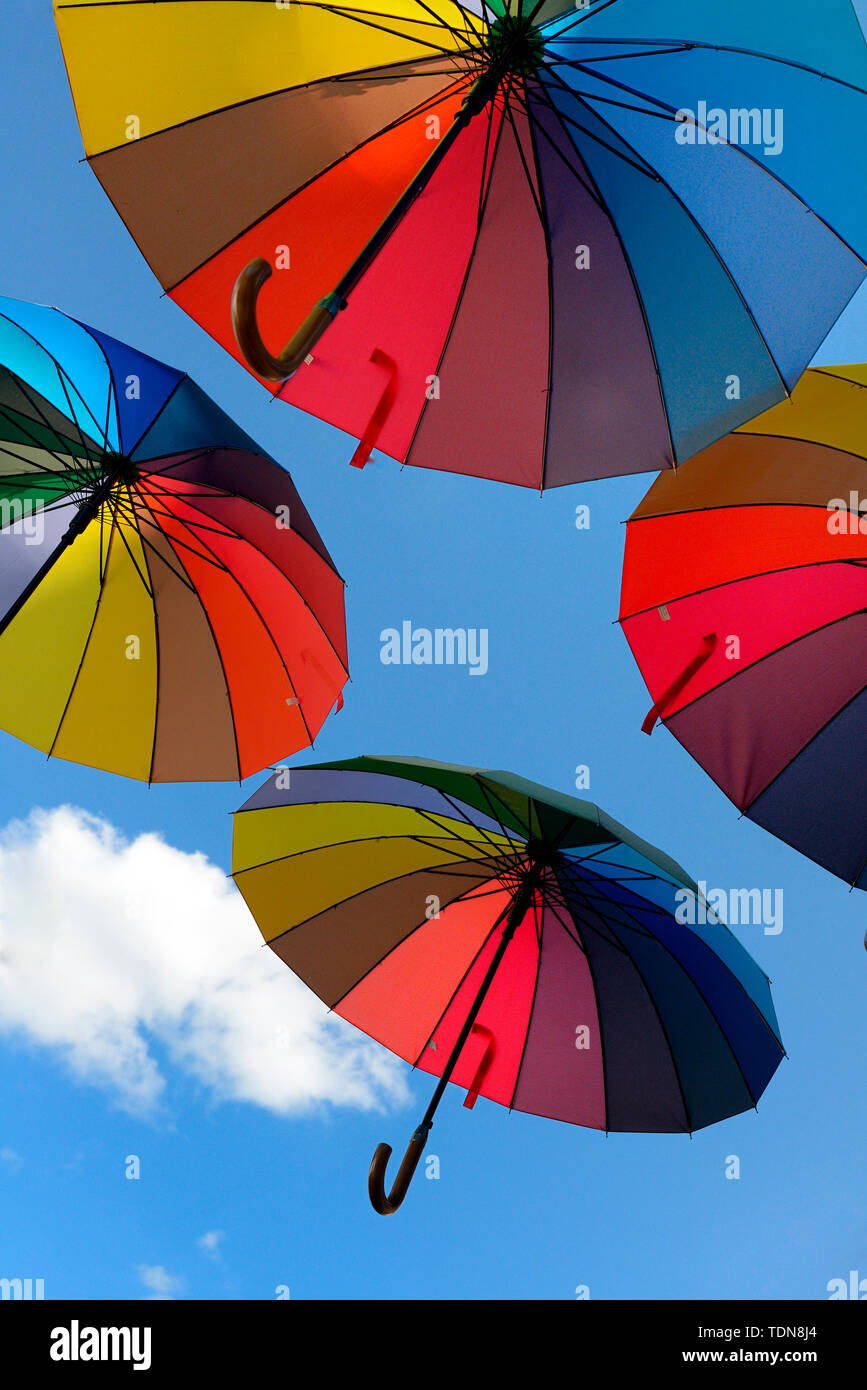 Colourful umbrellas Stock Photo