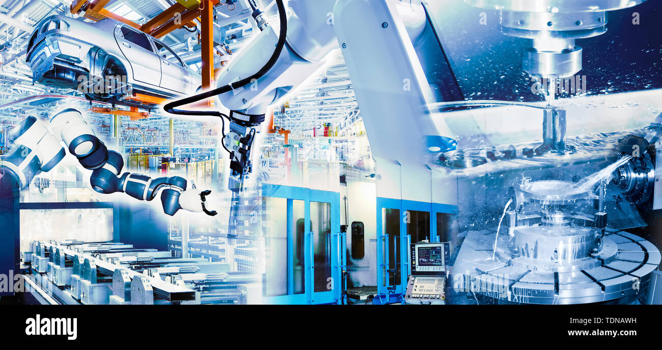 Industry 4.0 with state-of-the-art technology Stock Photo