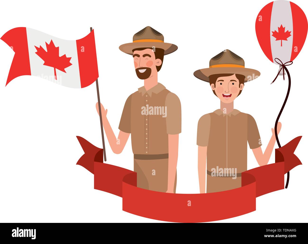 Forest ranger man and boy cartoon design Stock Vector Image & Art - Alamy