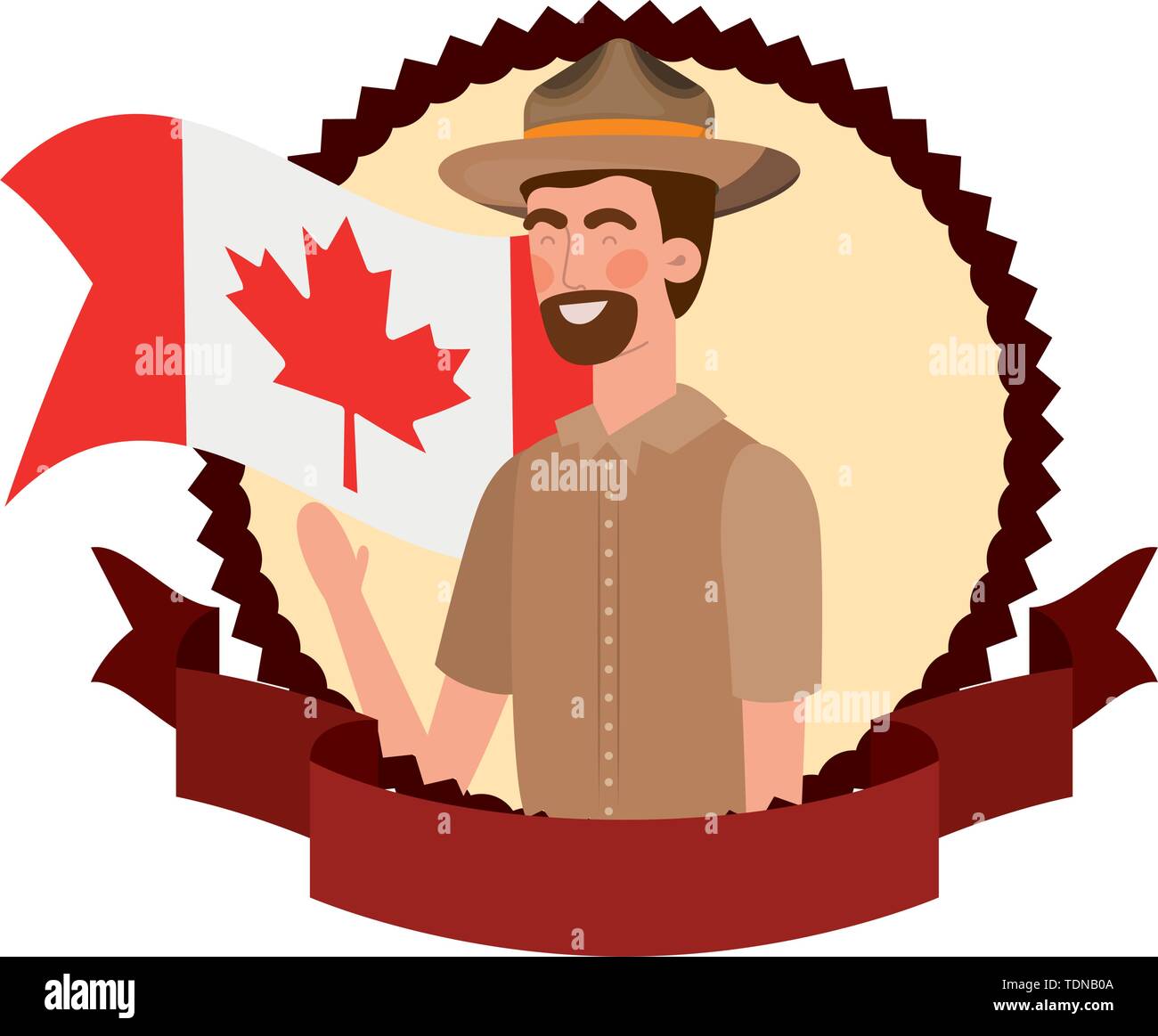 Forest ranger man cartoon design Stock Vector Image & Art - Alamy