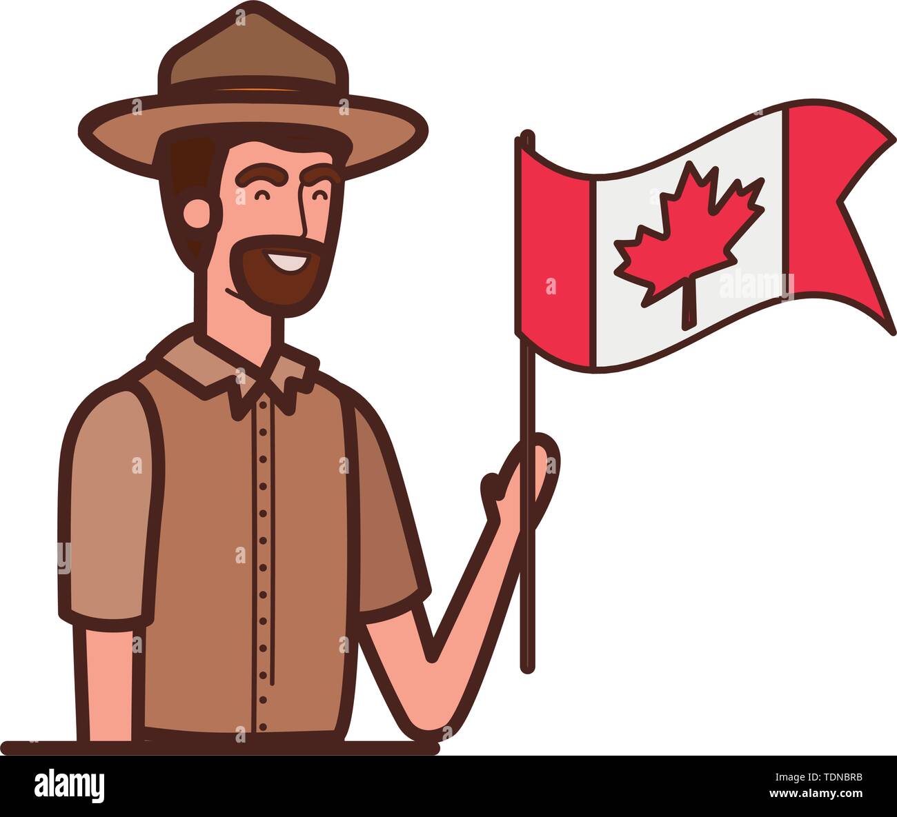 Forest ranger man cartoon design Stock Vector Image & Art - Alamy