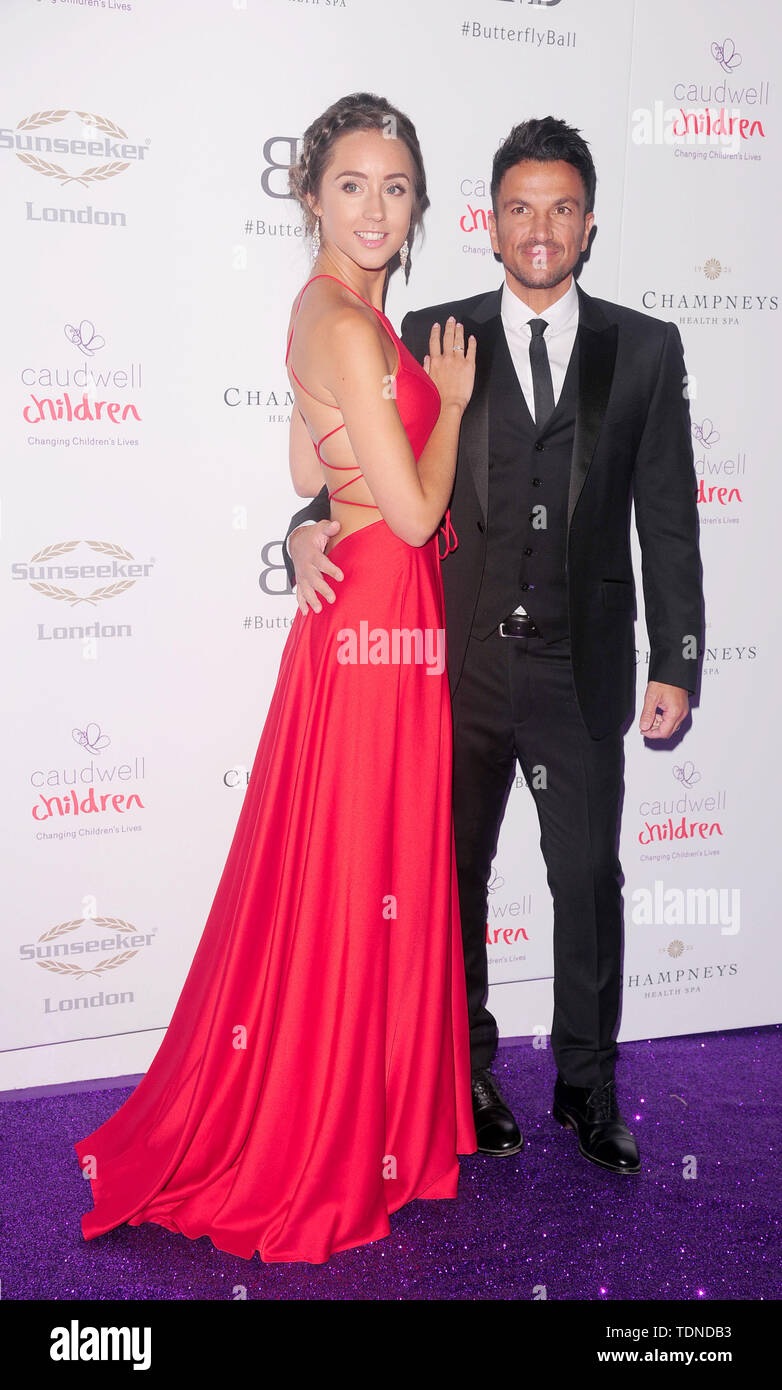 The Butterfly Ball 2019 at the Grosvenor House Hotel ,Mayfair  Peter Andre .Emily Andre attending  the ball. Stock Photo