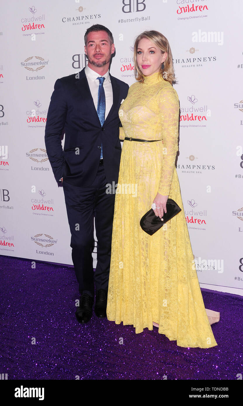 The Butterfly Ball 2019 at the Grosvenor House Hotel ,Mayfair  Bobby Kootstra & Katherine Ryan attending  the ball. Stock Photo