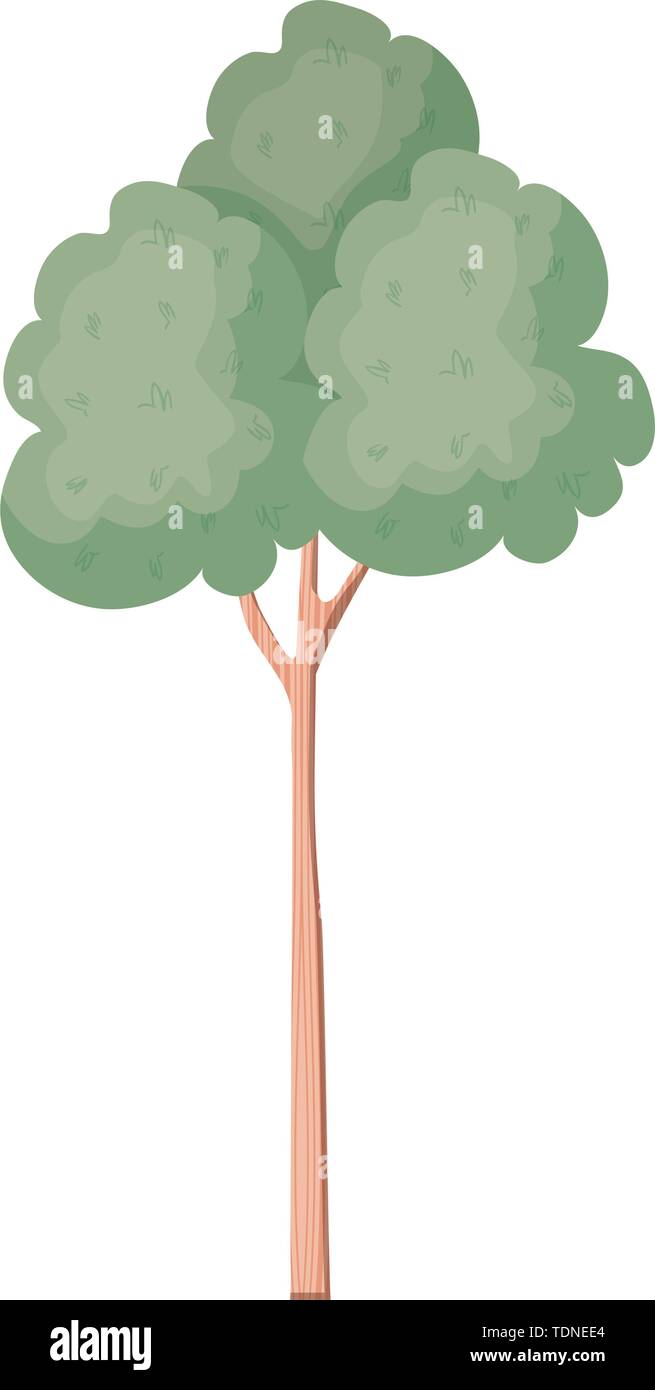 landscape with trees and plants isolated icon Stock Vector Image & Art ...