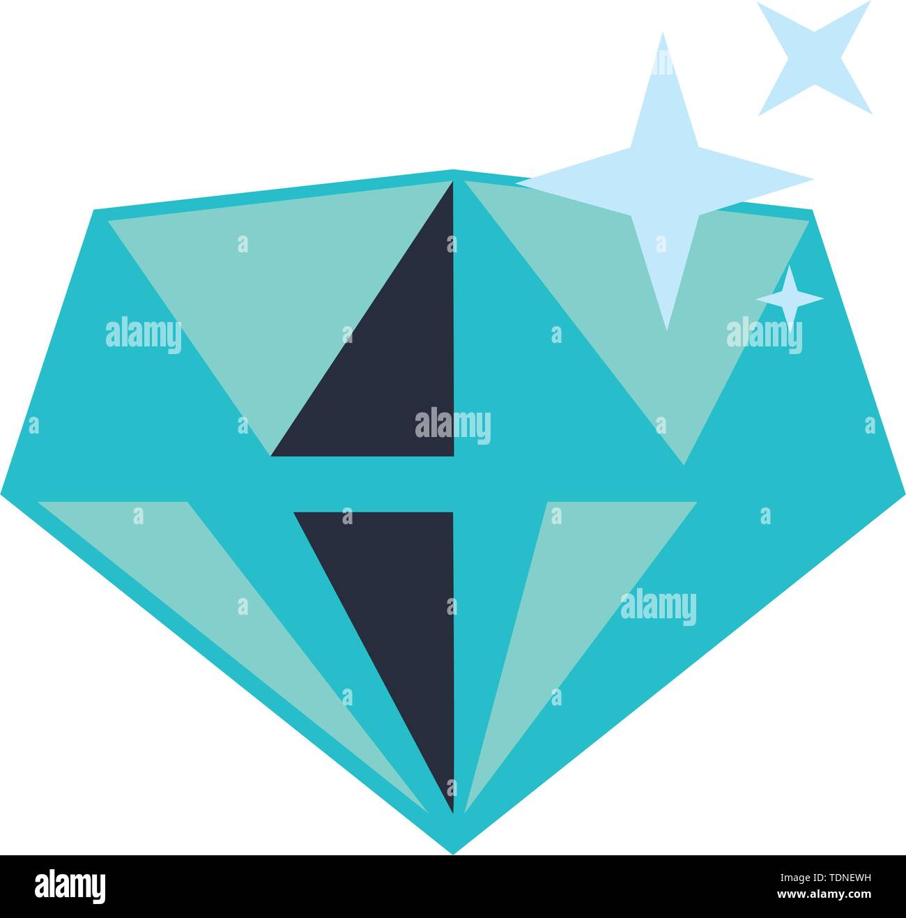 Diamond luxury rock symbol isolated Stock Vector Image & Art - Alamy
