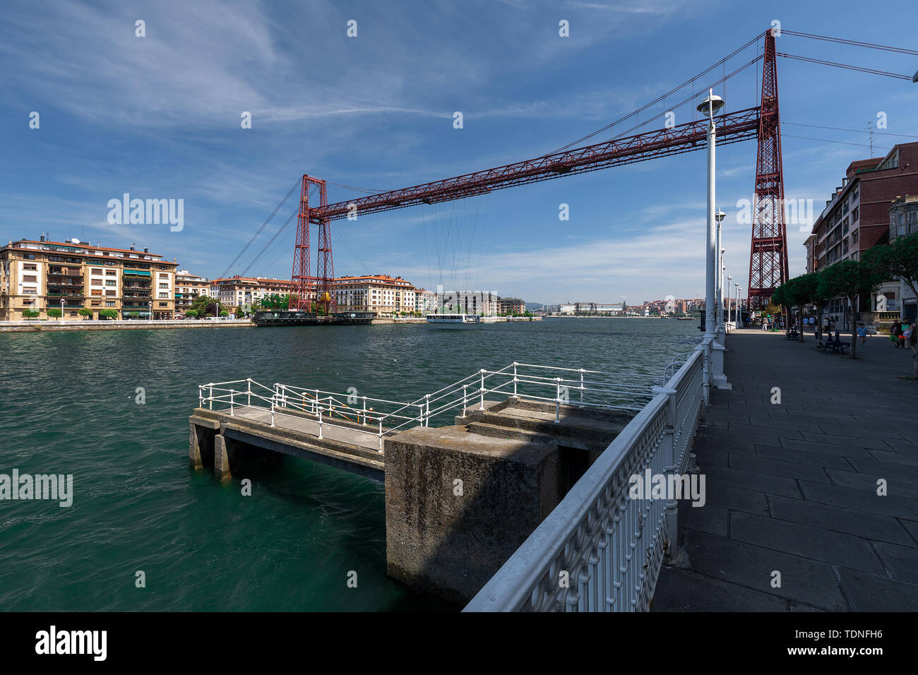 Puente colgante, bizkaiko zubia, unesco heritage in Vizcaya Stock Photo