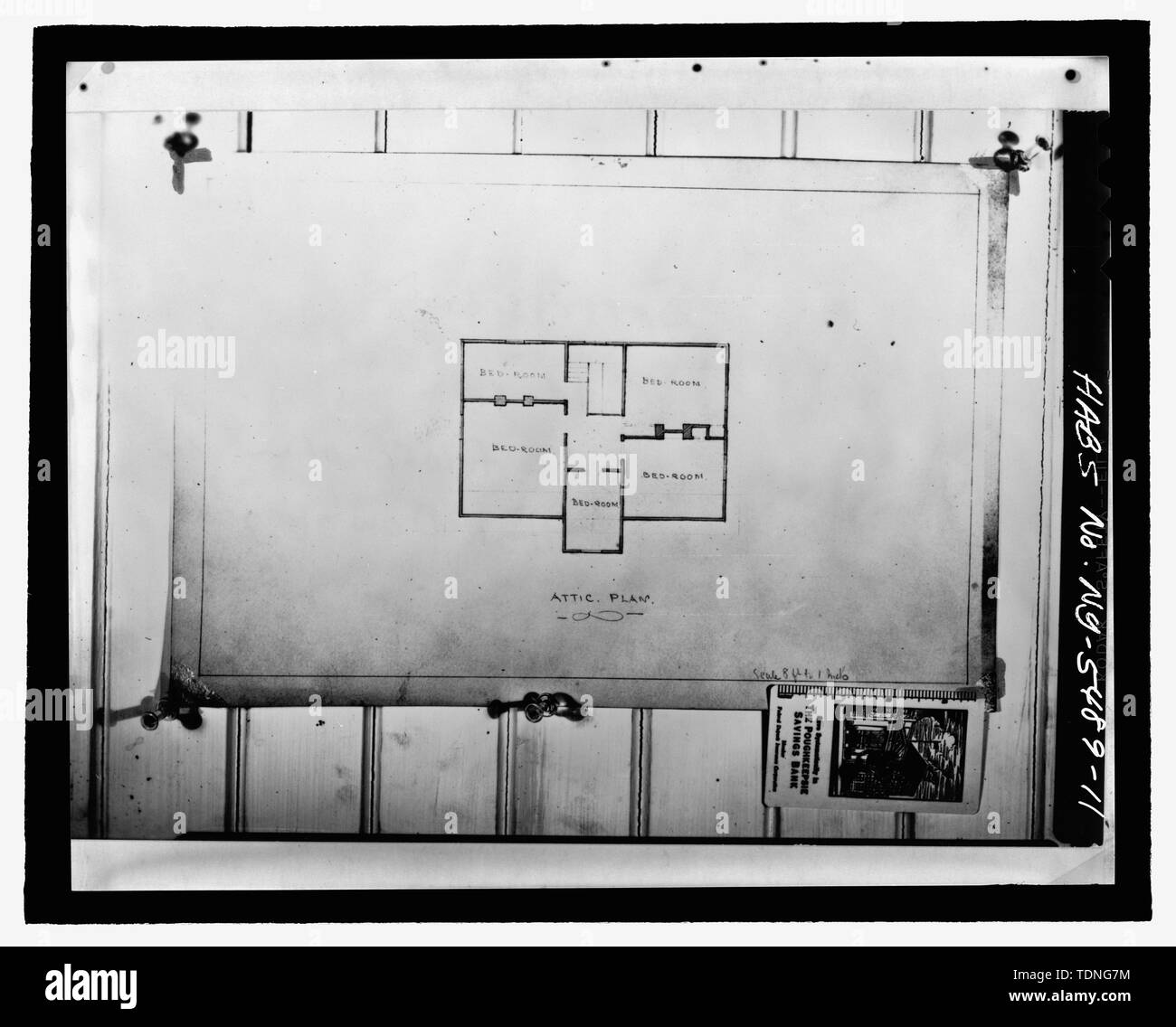 Photocopy of original architectural drawing (original in the collection