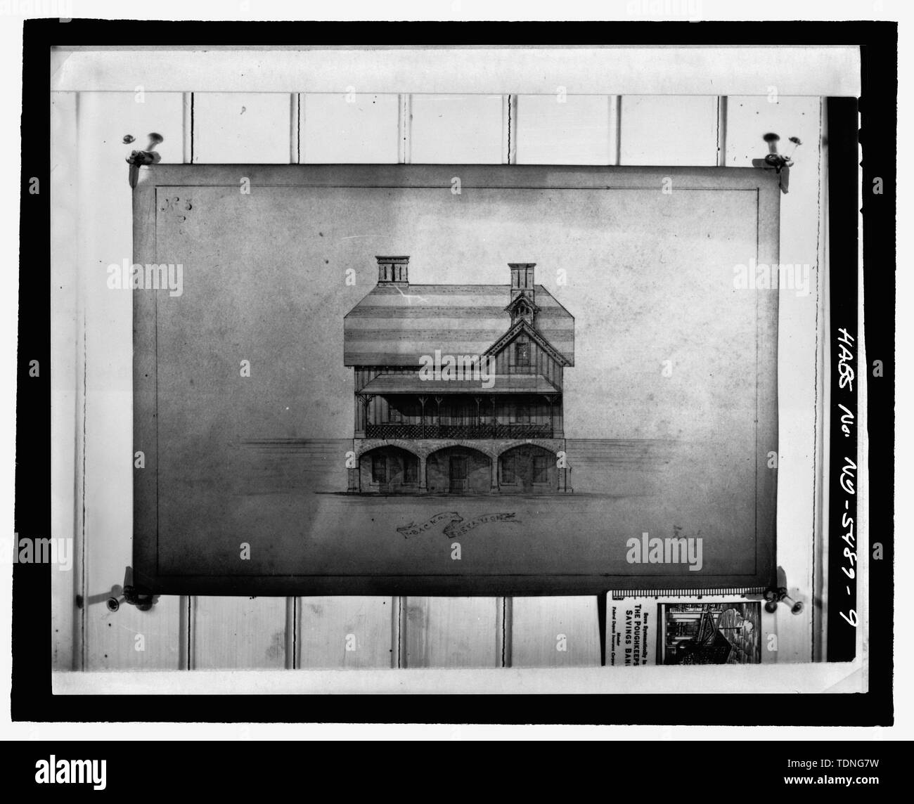Photocopy of original architectural drawing (original in the collection