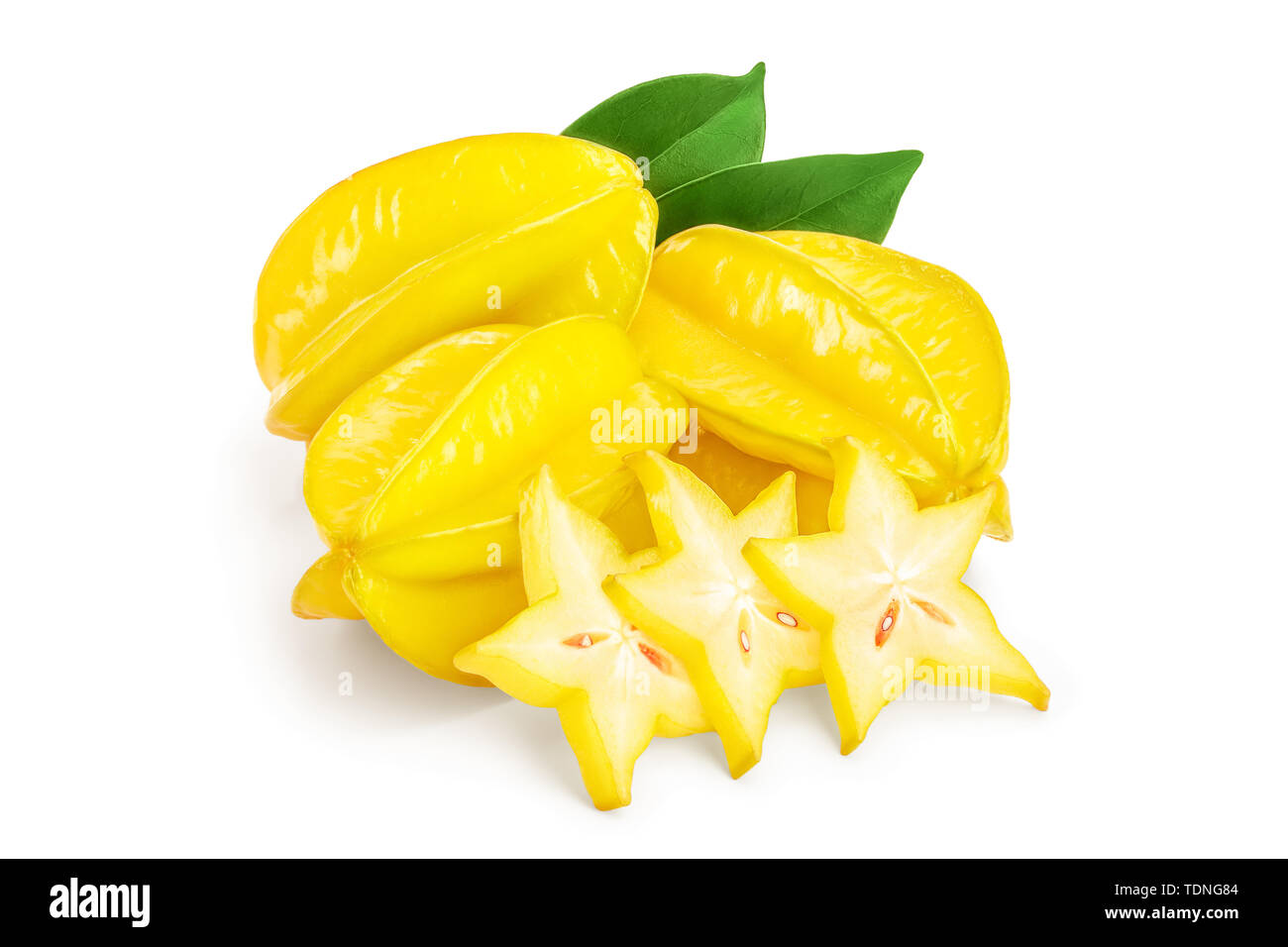 Carambola or star-fruit isolated on white background Stock Photo