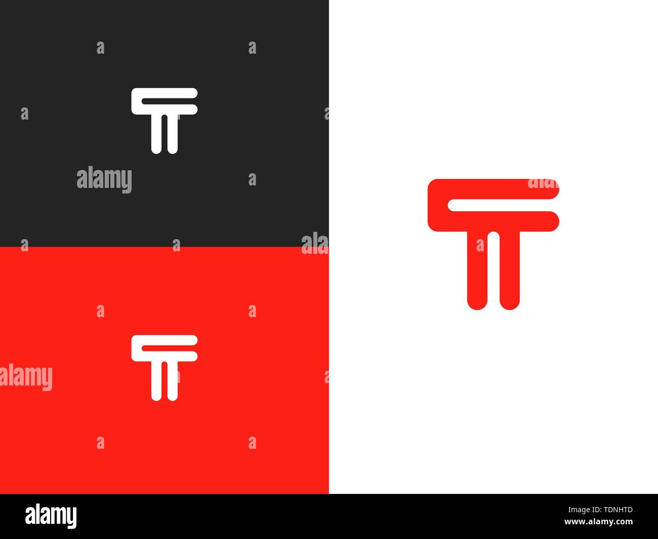 Letter T logo icon design template elements. Vector illustration of ...