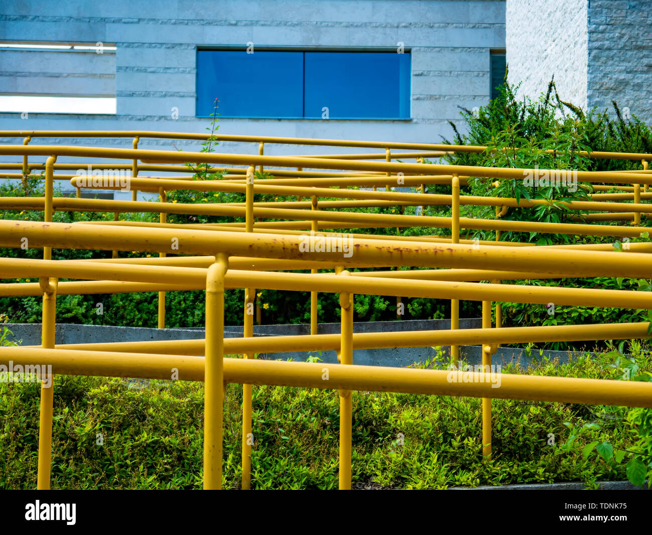 Yellow paint on stairs hi-res stock photography and images - Alamy