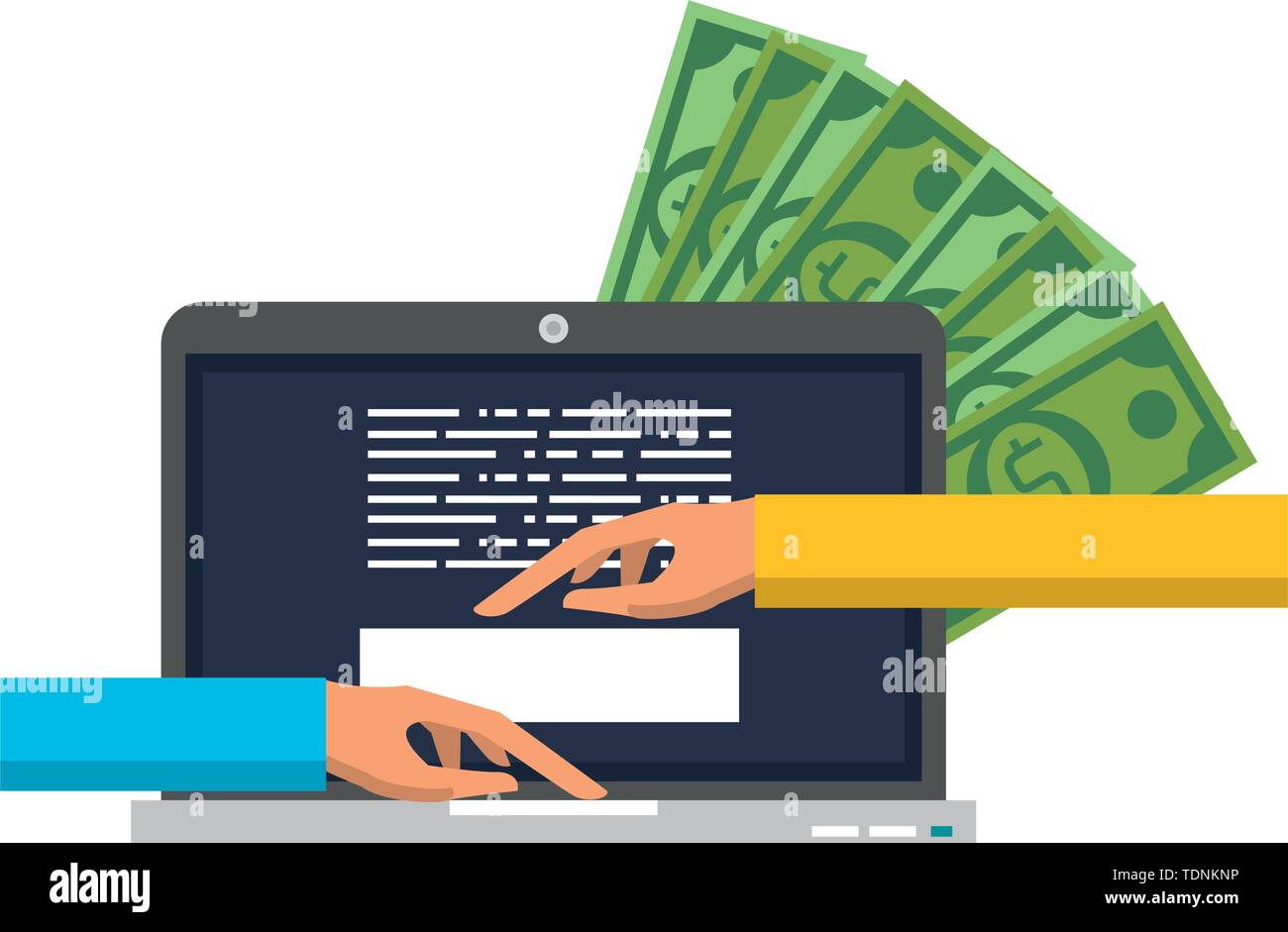 Typing for money Stock Vector Images - Alamy