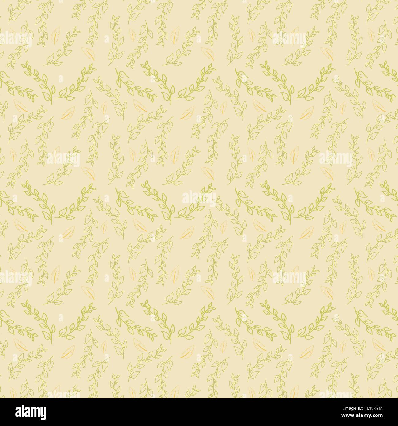 Cute floral pattern with leaves Stock Vector Image & Art - Alamy