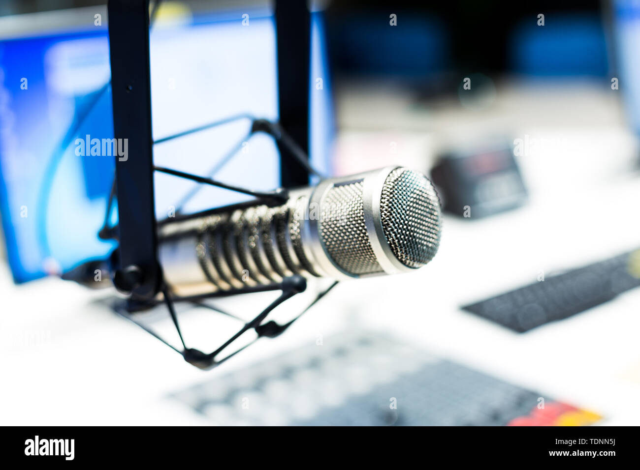 Modern equipment in broadcast studio Stock Photo - Alamy
