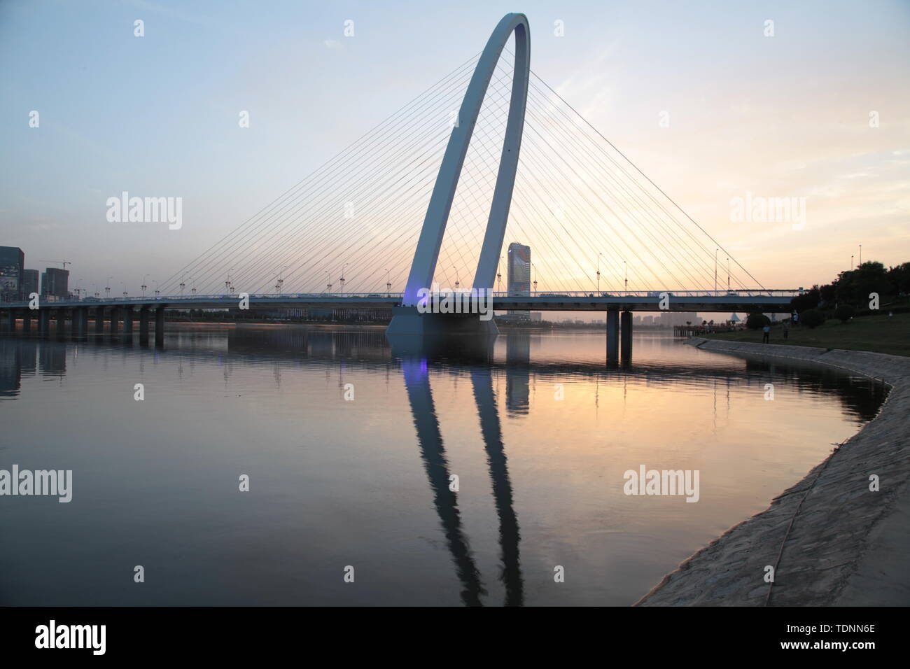 Rainbow Bridge on the Bahe River in Xi'an Stock Photo - Alamy