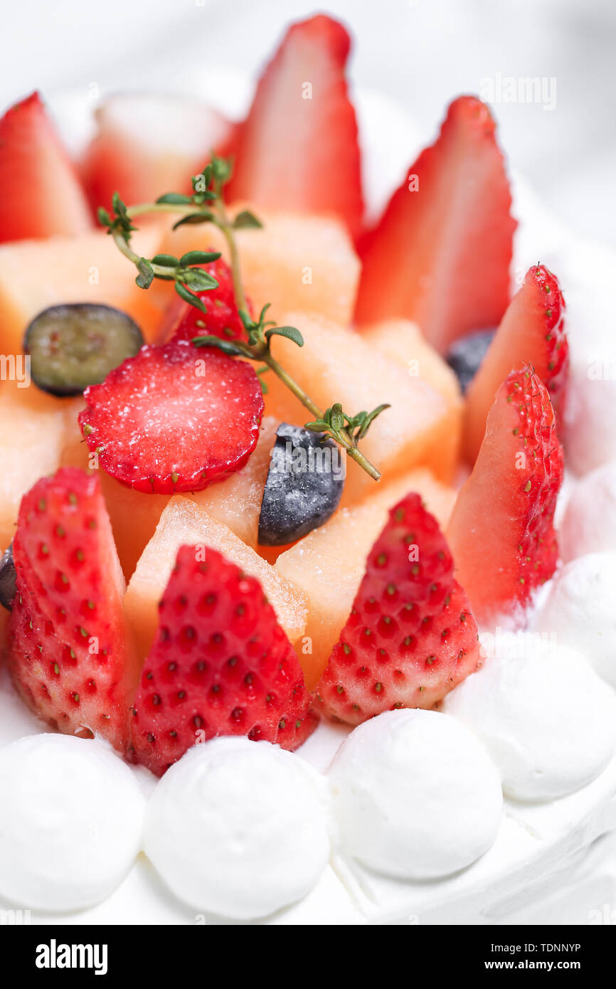 Strawberry cream cake Stock Photo - Alamy