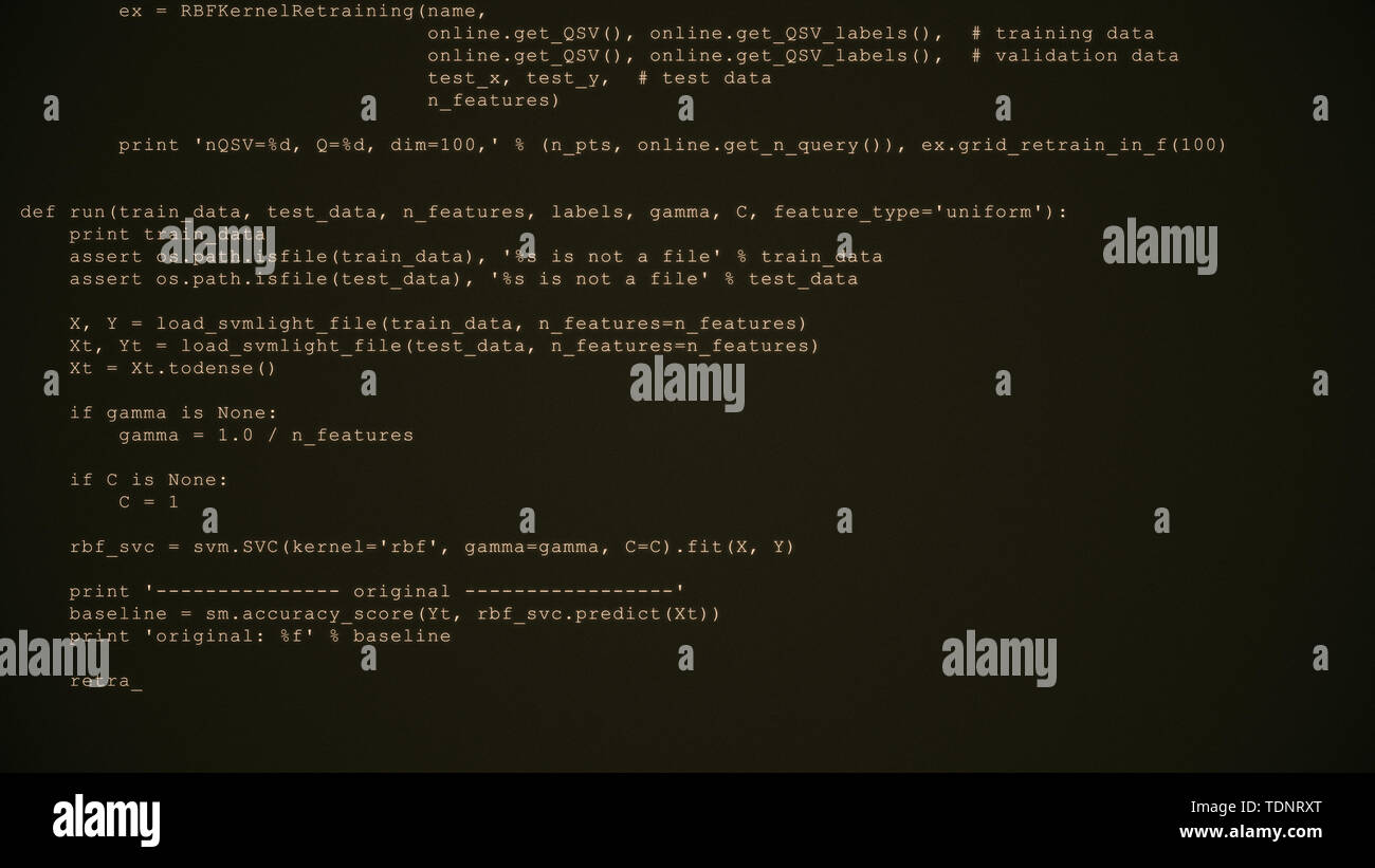 3D Hacking code data flow stream on sepia. Computer screen with encrypted fast typing coding symbols. Network security, programming, development Stock Photo