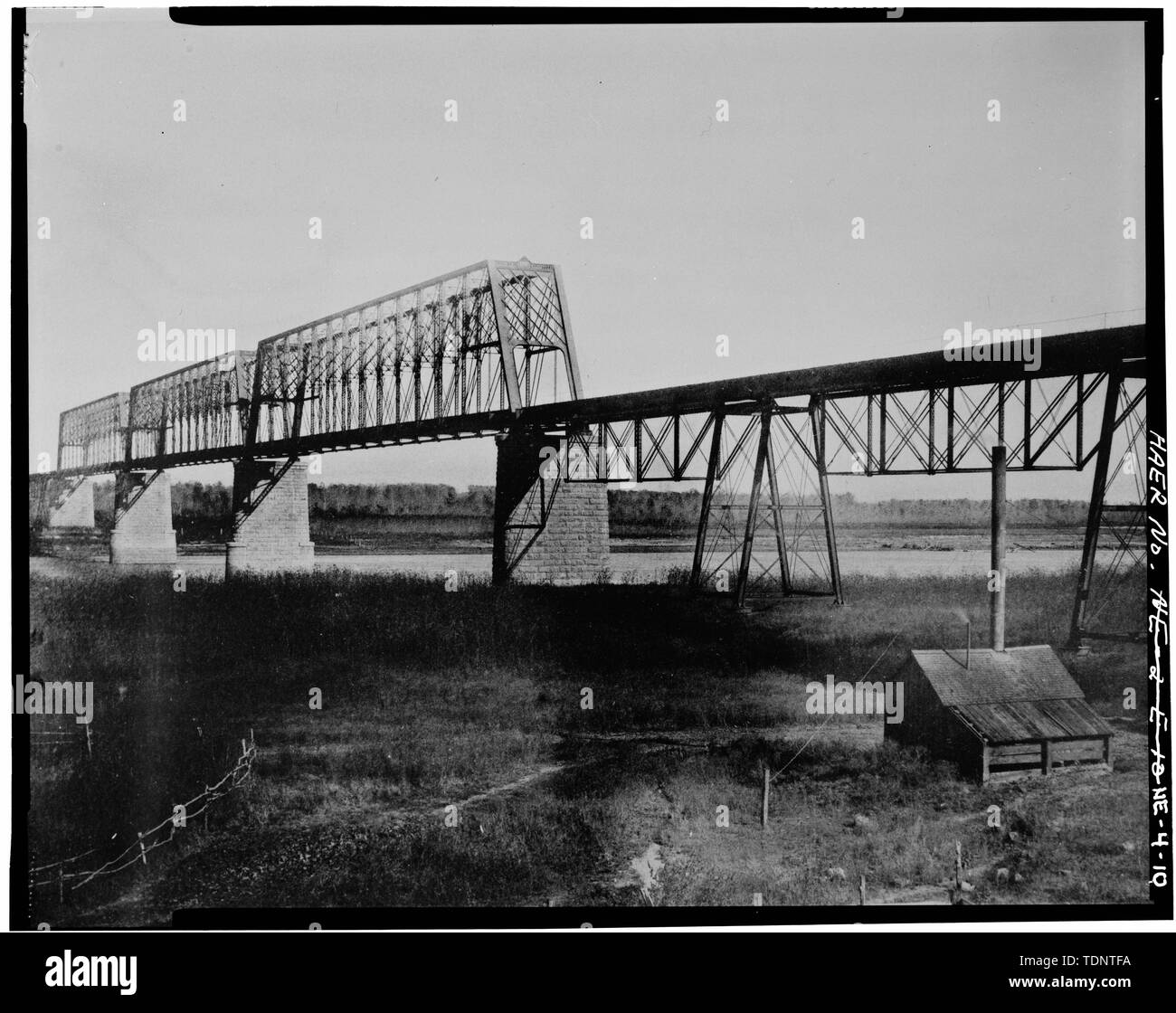 Photocopy from S. Morison's The Rulo Bridge, 1890. Photographer