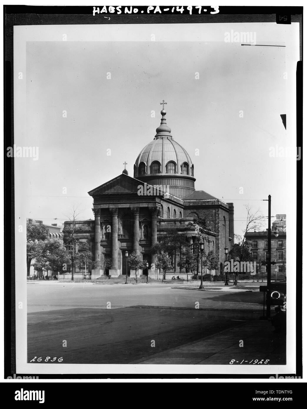 Photocopy of August 1, 1928 photograph showing front elevation ...