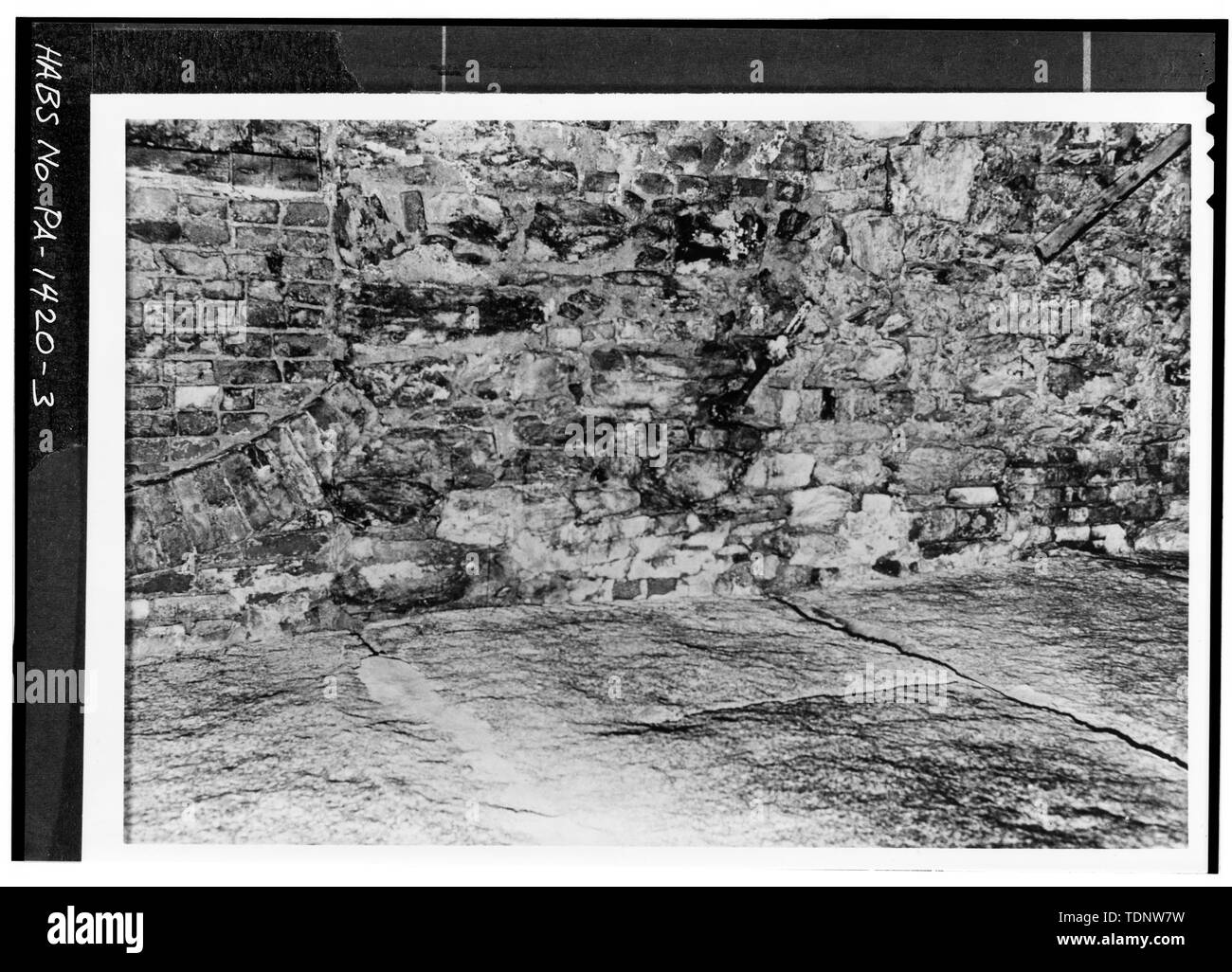 Photocopy Of July 13 1959 Photograph Courtesy Of Committee Of Public Property Philadelphia Pennsylvania View Of Underground Vault With Granite Ceiling And Rubble Wall Note Arch At Right Side Of Photo