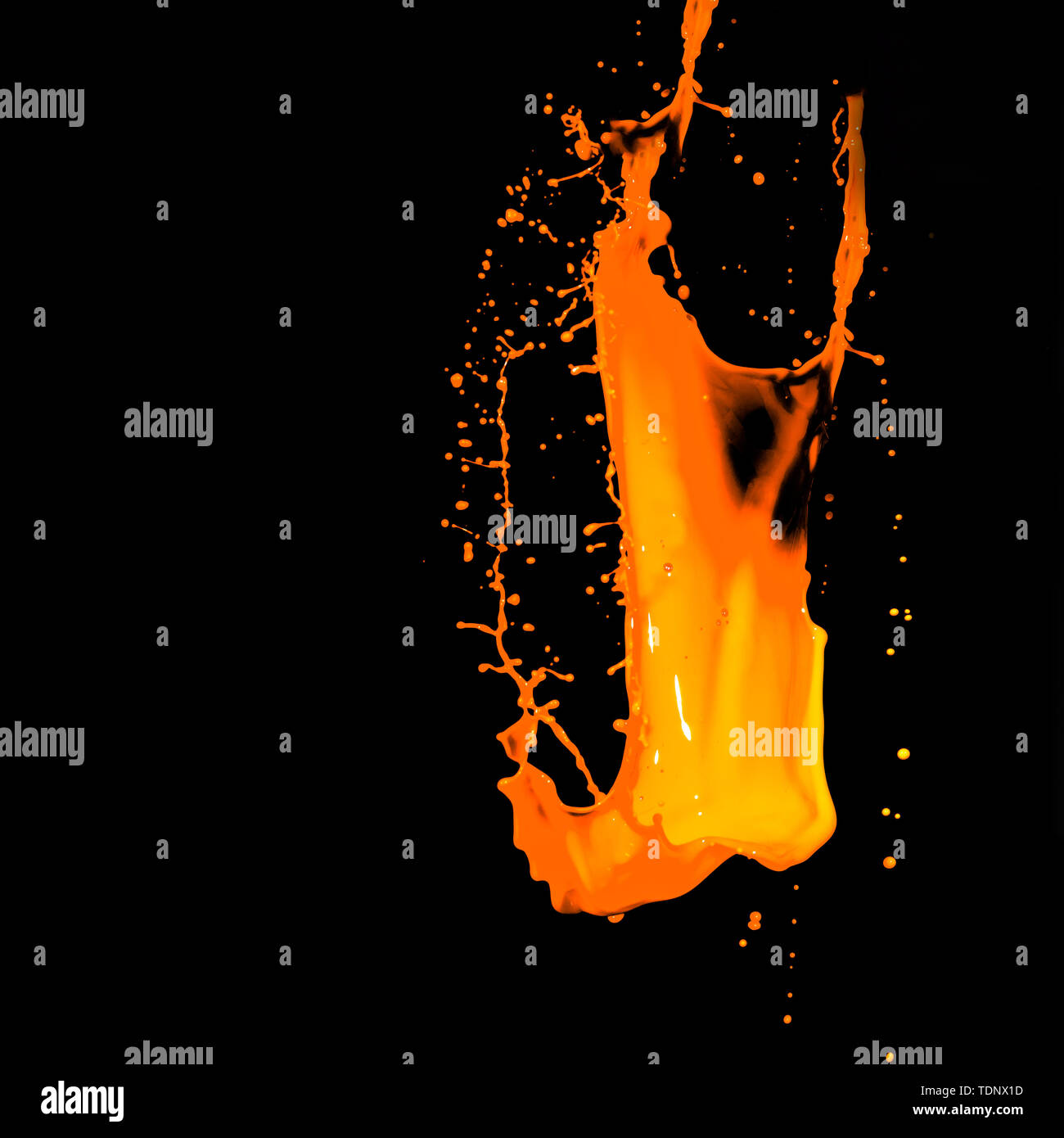 isolated orange water splash on background Stock Photo Alamy