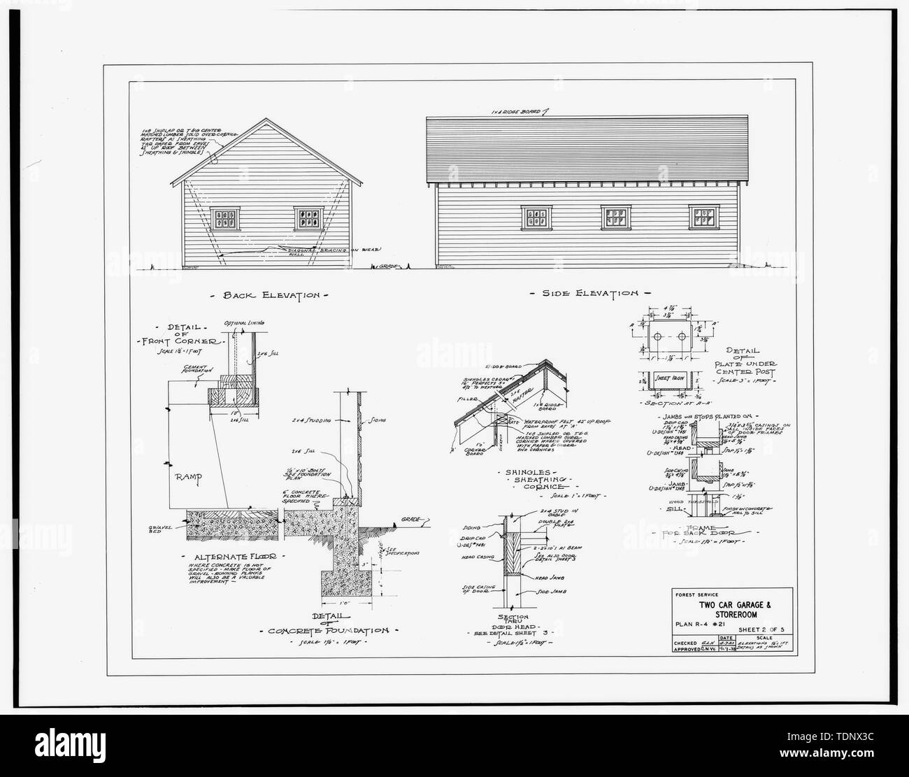 Photocopy Of Sheet 2 Of Building Plan R4 21 Usda Forest Service