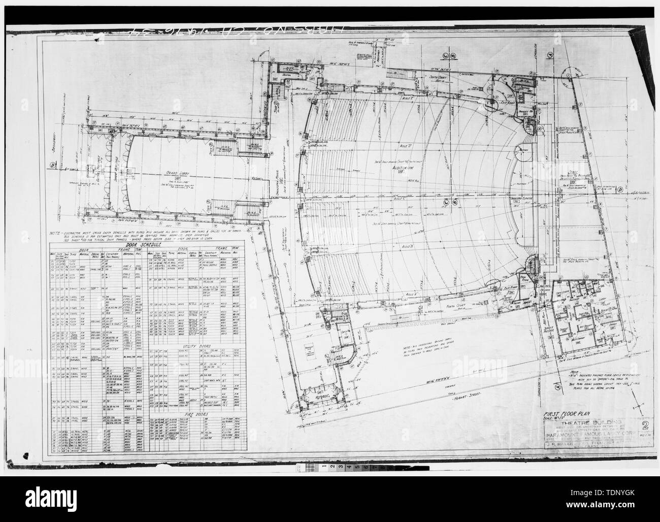 Photocopy Of Architect S Drawing Original In Files Of Milton T
