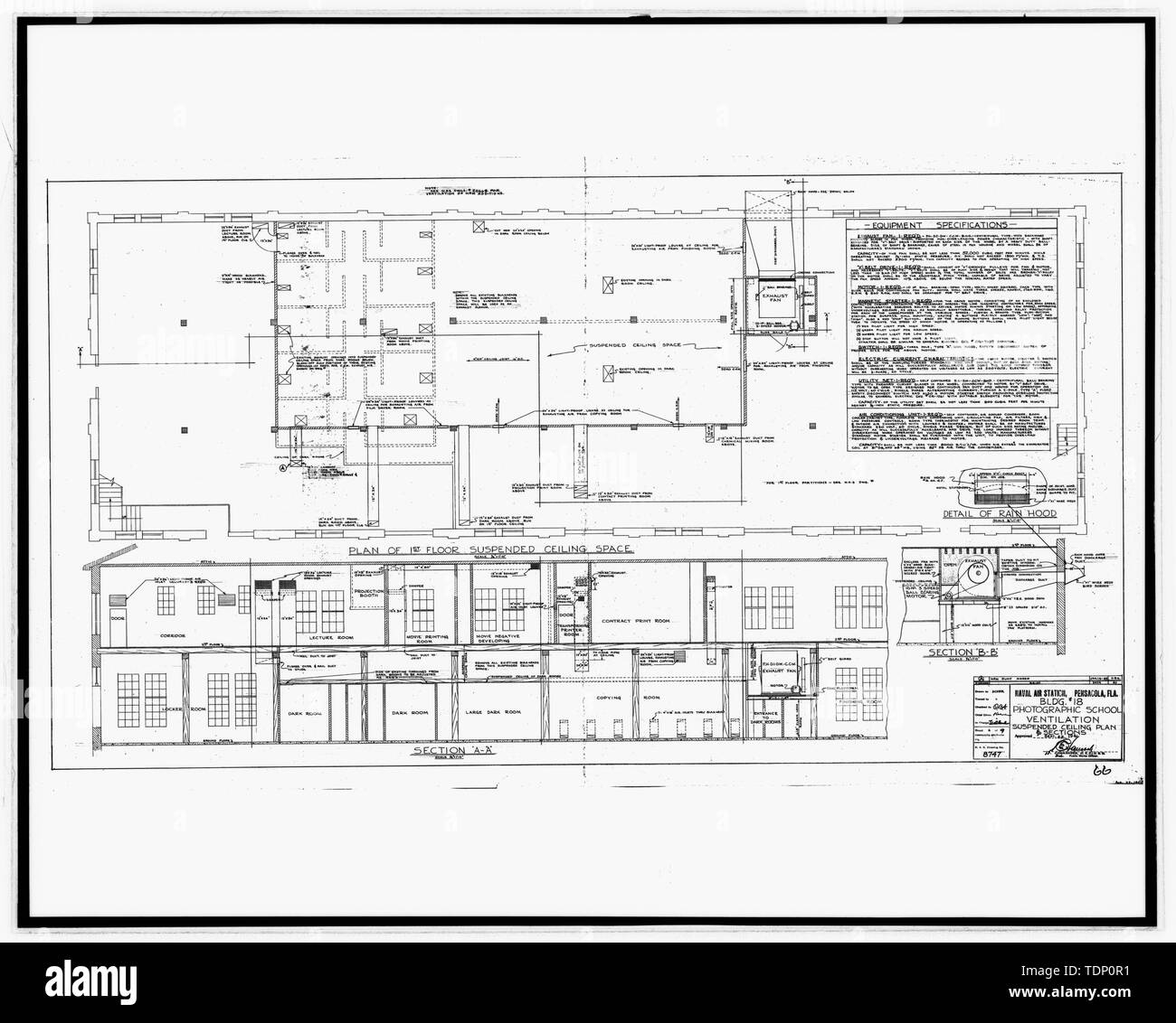 Photocopy Of Drawing This Photograph Is An 8 X 10 Copy Of An 8 X 10 Negative 1941 Original Architectural Drawing Located At Building No 458 Nas Pensacola Florida Building No 18