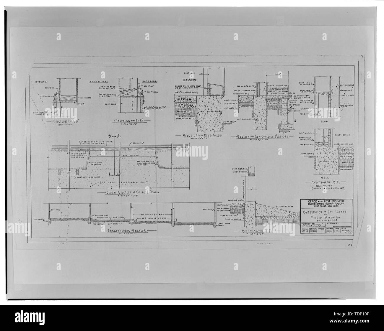 Photocopy of drawing August 30, 1951 (original in files of United