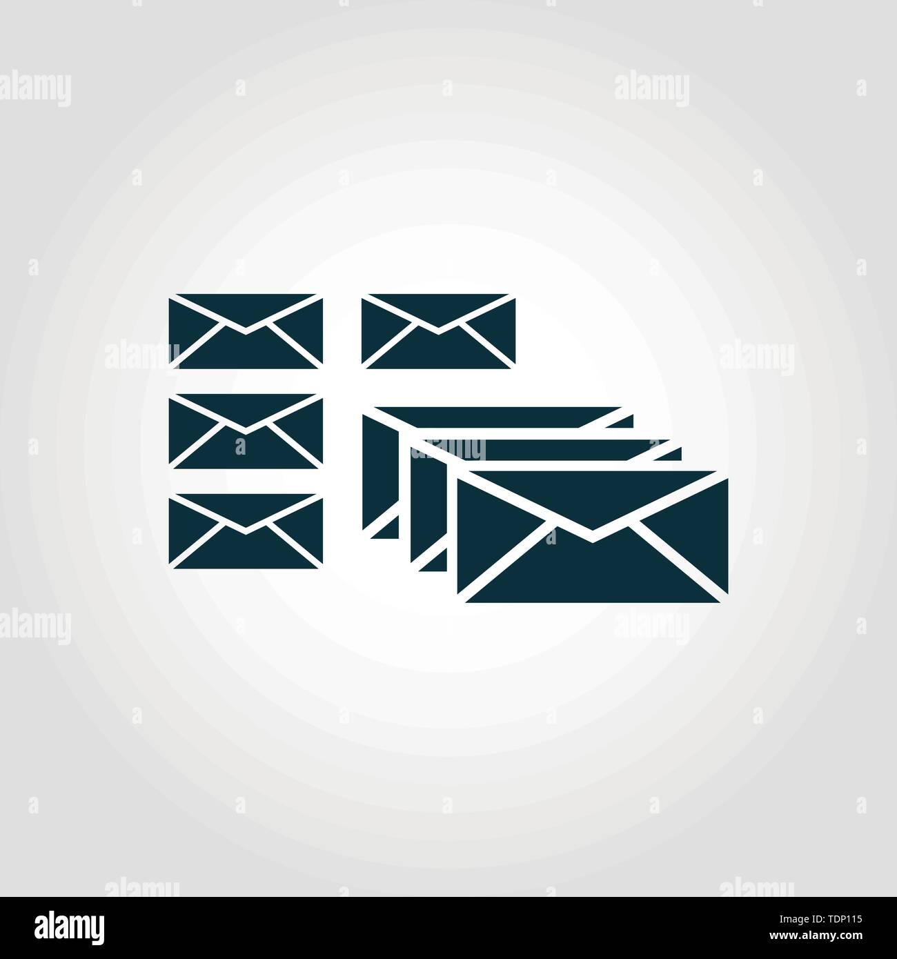 Mailing vector icon symbol. Creative sign from advertising icons ...